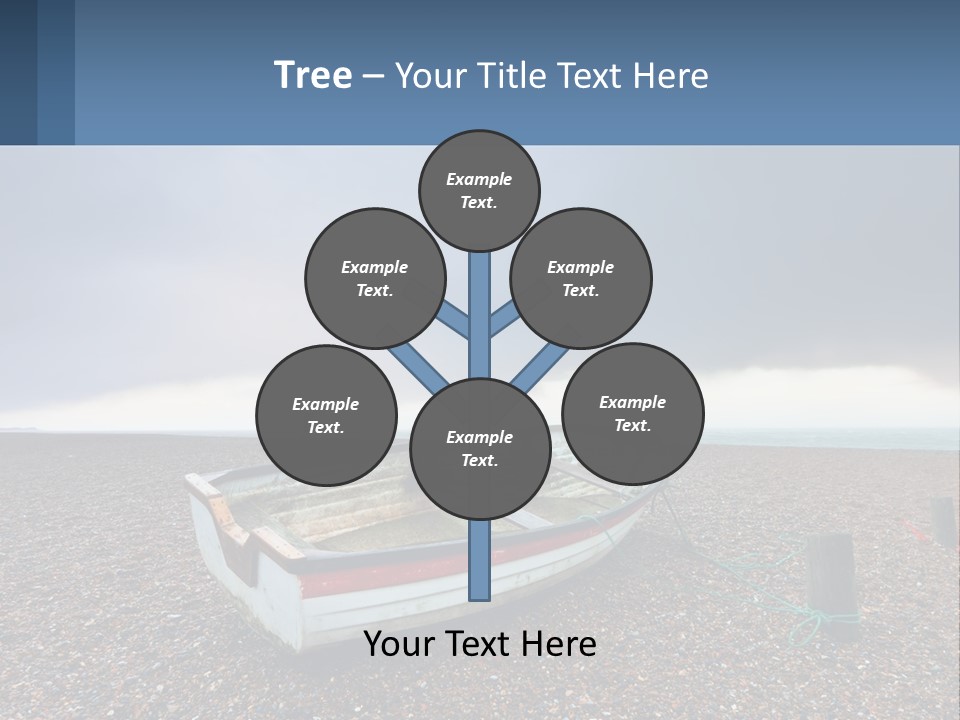 A Boat Sitting On Top Of A Sandy Beach PowerPoint Template