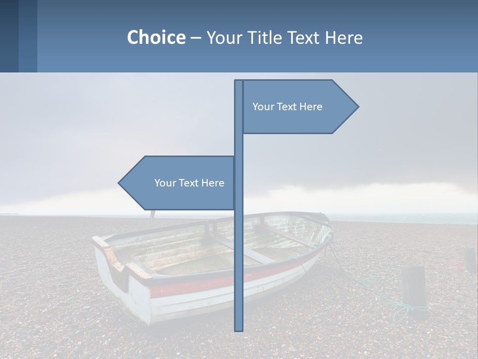 A Boat Sitting On Top Of A Sandy Beach PowerPoint Template