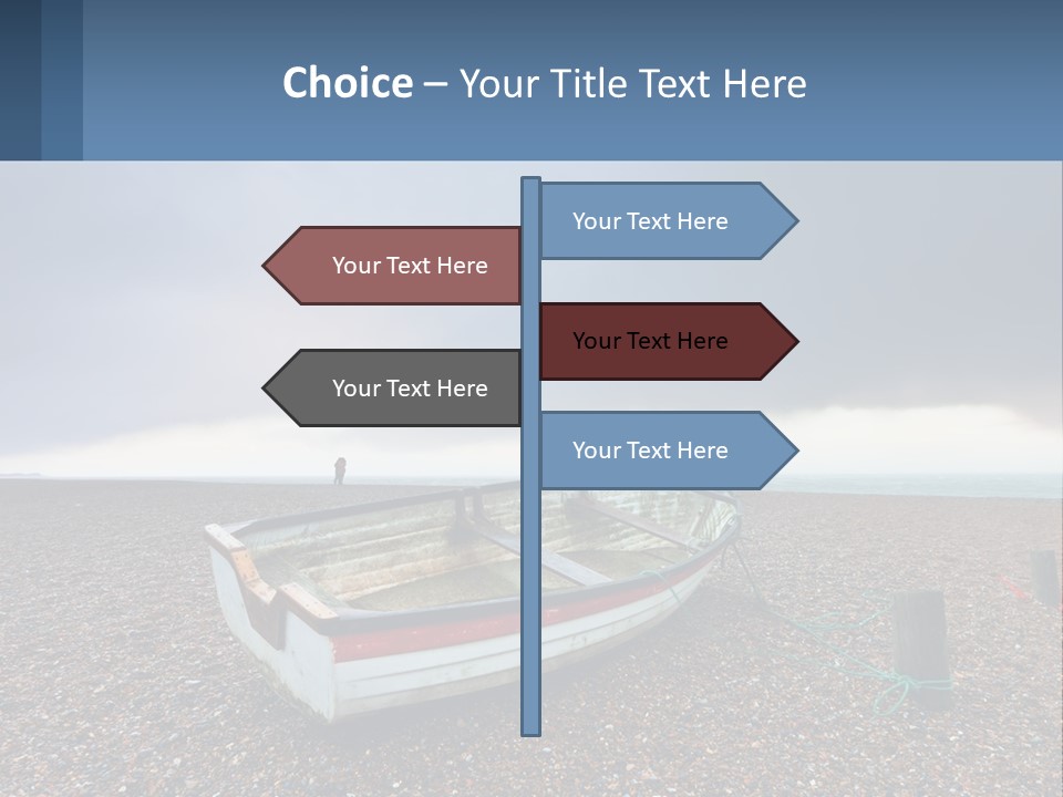 A Boat Sitting On Top Of A Sandy Beach PowerPoint Template