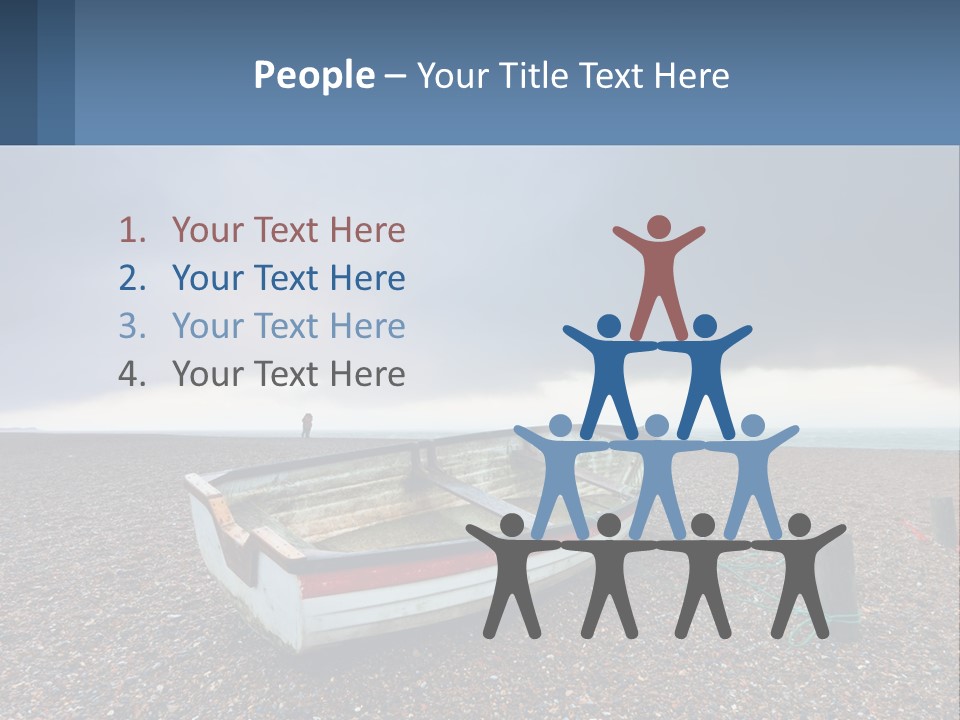 A Boat Sitting On Top Of A Sandy Beach PowerPoint Template