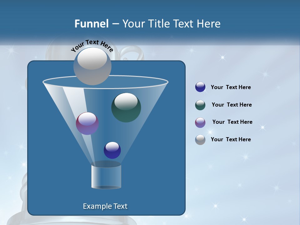 A Silver Trophy On A Blue Background With Stars PowerPoint Template