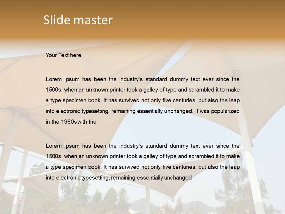 A Group Of Umbrellas With A Blue Sky In The Background PowerPoint Template