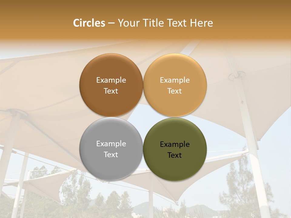 A Group Of Umbrellas With A Blue Sky In The Background PowerPoint Template