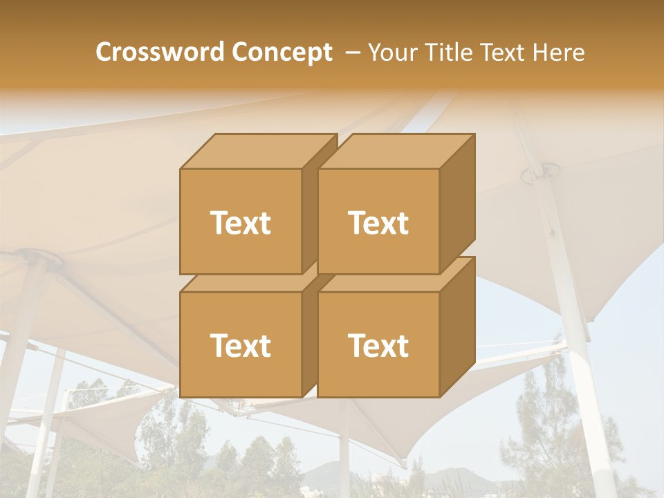 A Group Of Umbrellas With A Blue Sky In The Background PowerPoint Template