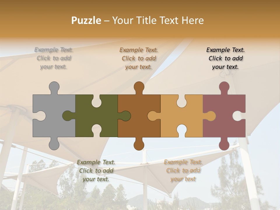 A Group Of Umbrellas With A Blue Sky In The Background PowerPoint Template