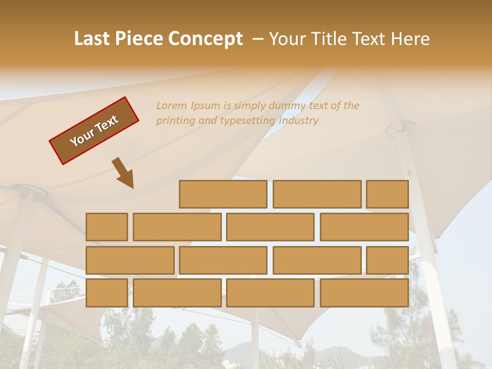 A Group Of Umbrellas With A Blue Sky In The Background PowerPoint Template