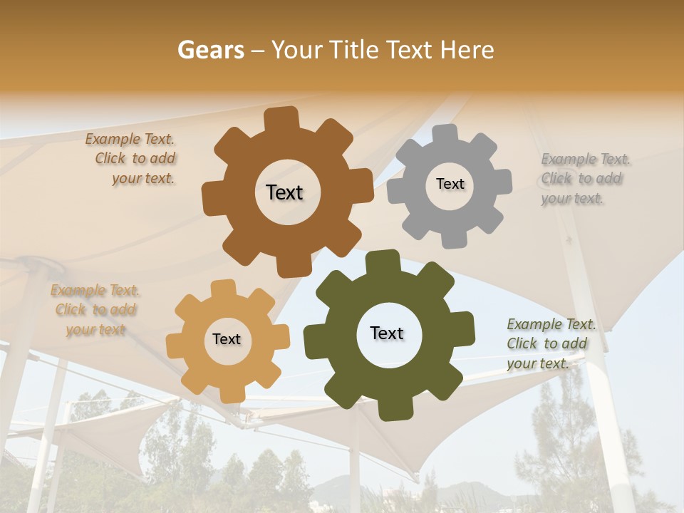 A Group Of Umbrellas With A Blue Sky In The Background PowerPoint Template