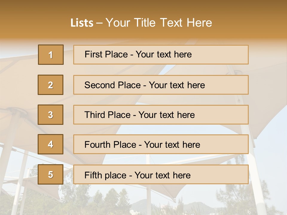 A Group Of Umbrellas With A Blue Sky In The Background PowerPoint Template