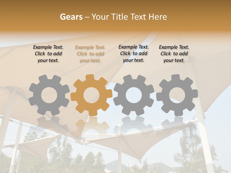 A Group Of Umbrellas With A Blue Sky In The Background PowerPoint Template