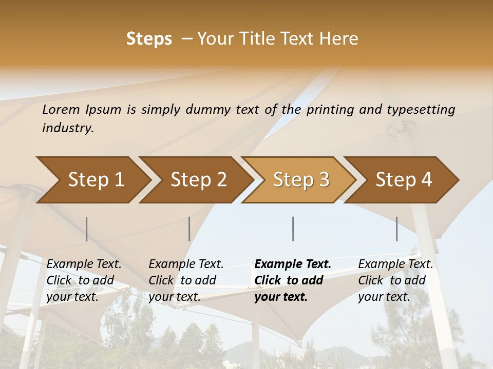 A Group Of Umbrellas With A Blue Sky In The Background PowerPoint Template