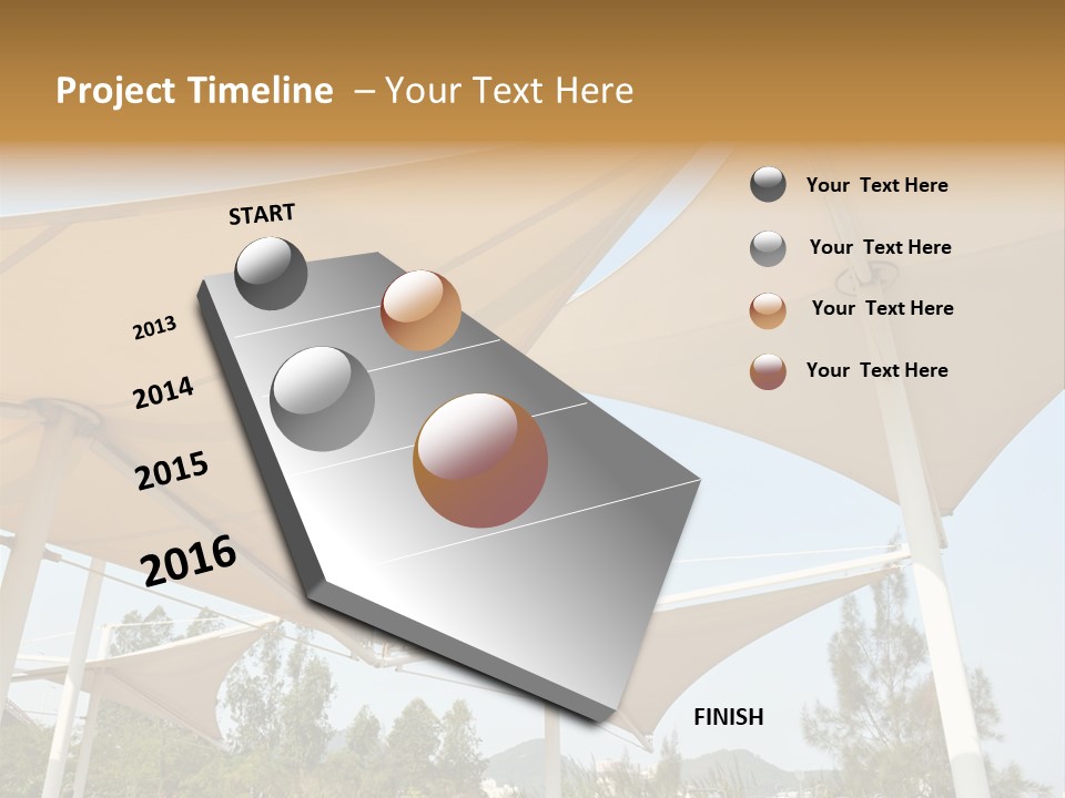 A Group Of Umbrellas With A Blue Sky In The Background PowerPoint Template