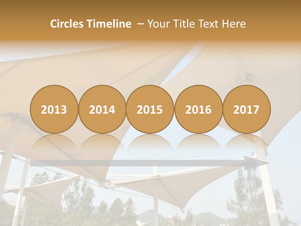 A Group Of Umbrellas With A Blue Sky In The Background PowerPoint Template