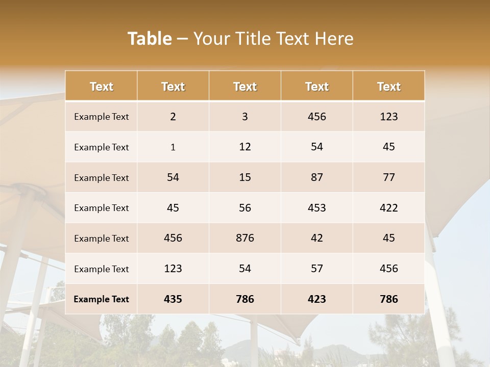 A Group Of Umbrellas With A Blue Sky In The Background PowerPoint Template