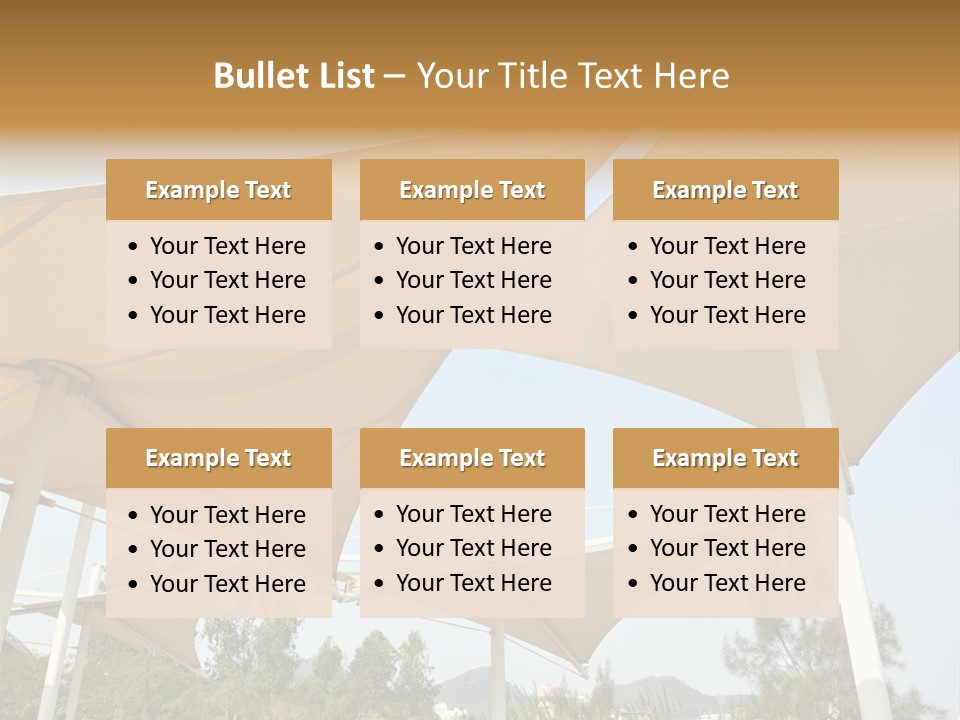 A Group Of Umbrellas With A Blue Sky In The Background PowerPoint Template