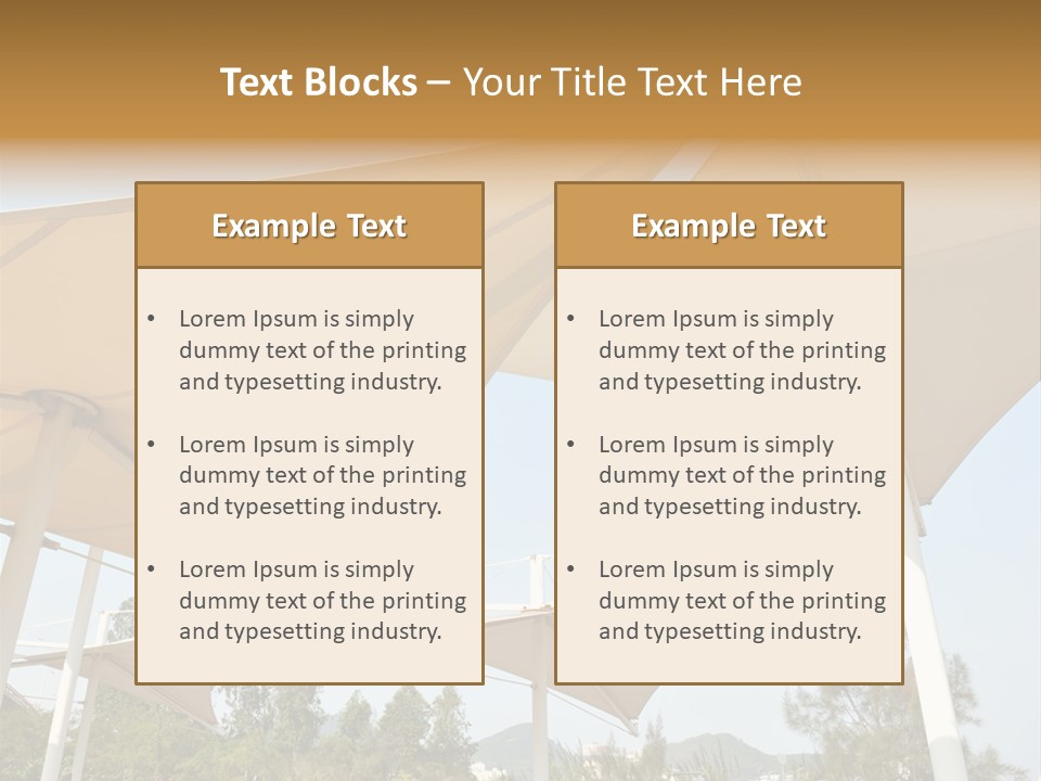 A Group Of Umbrellas With A Blue Sky In The Background PowerPoint Template