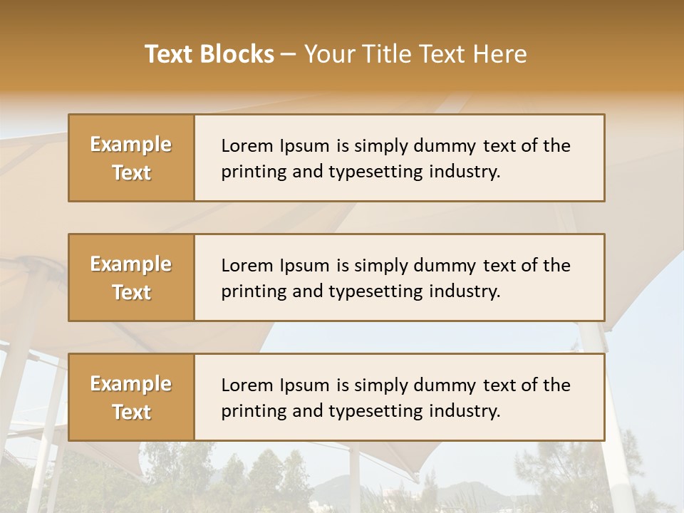 A Group Of Umbrellas With A Blue Sky In The Background PowerPoint Template