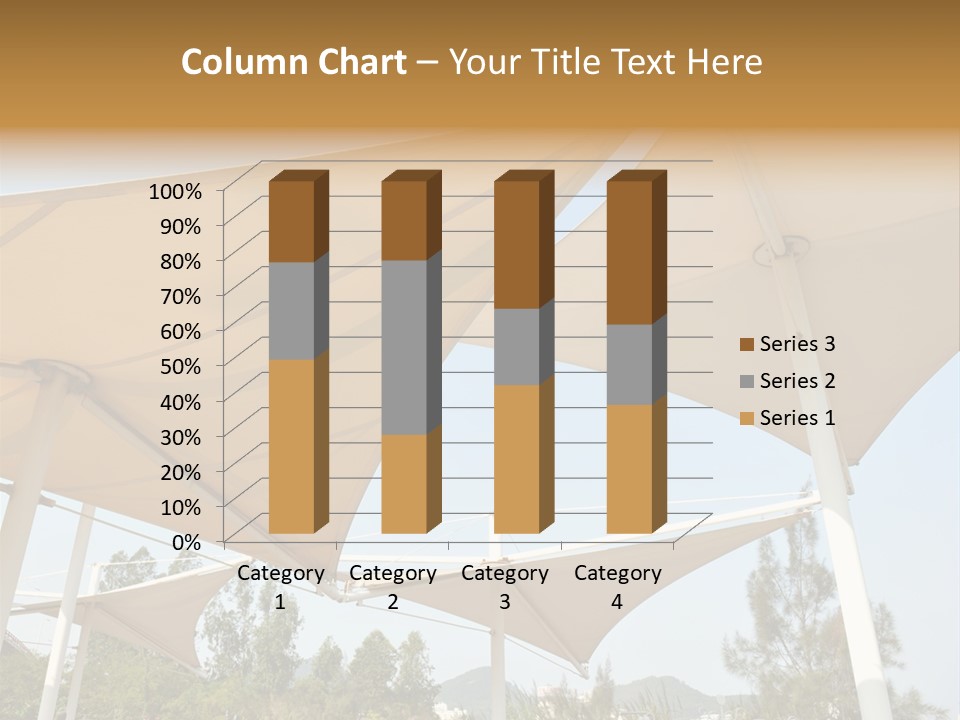 A Group Of Umbrellas With A Blue Sky In The Background PowerPoint Template