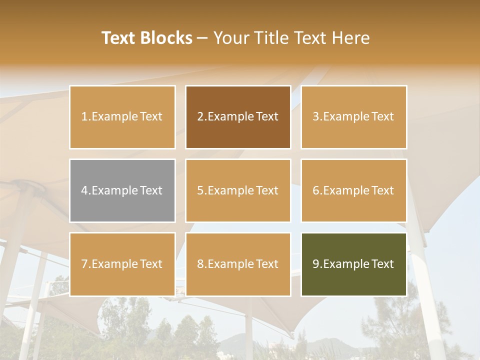 A Group Of Umbrellas With A Blue Sky In The Background PowerPoint Template