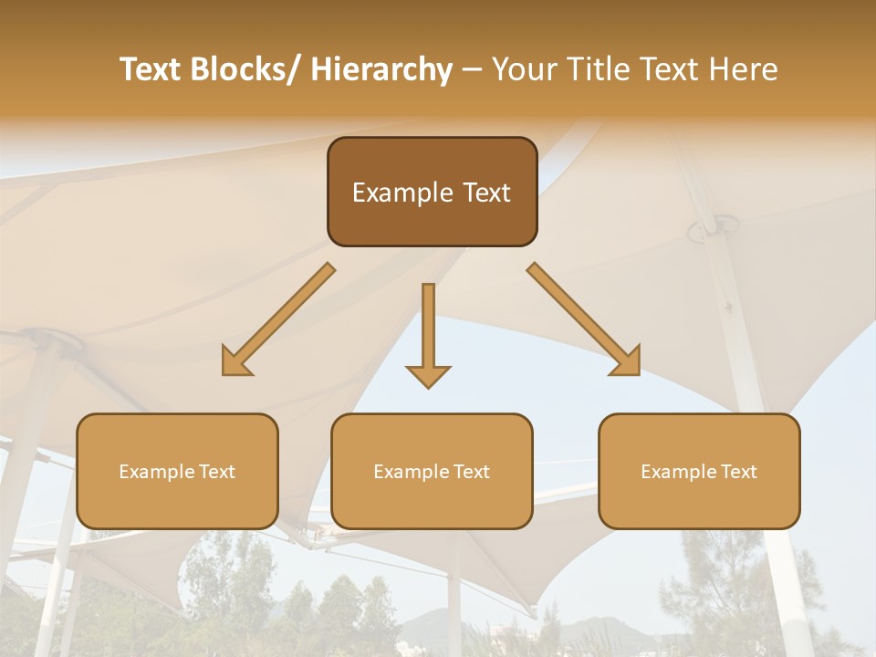 A Group Of Umbrellas With A Blue Sky In The Background PowerPoint Template