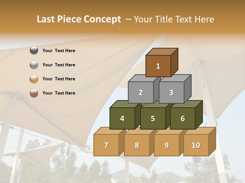 A Group Of Umbrellas With A Blue Sky In The Background PowerPoint Template