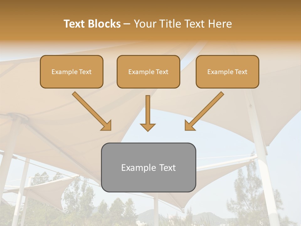 A Group Of Umbrellas With A Blue Sky In The Background PowerPoint Template