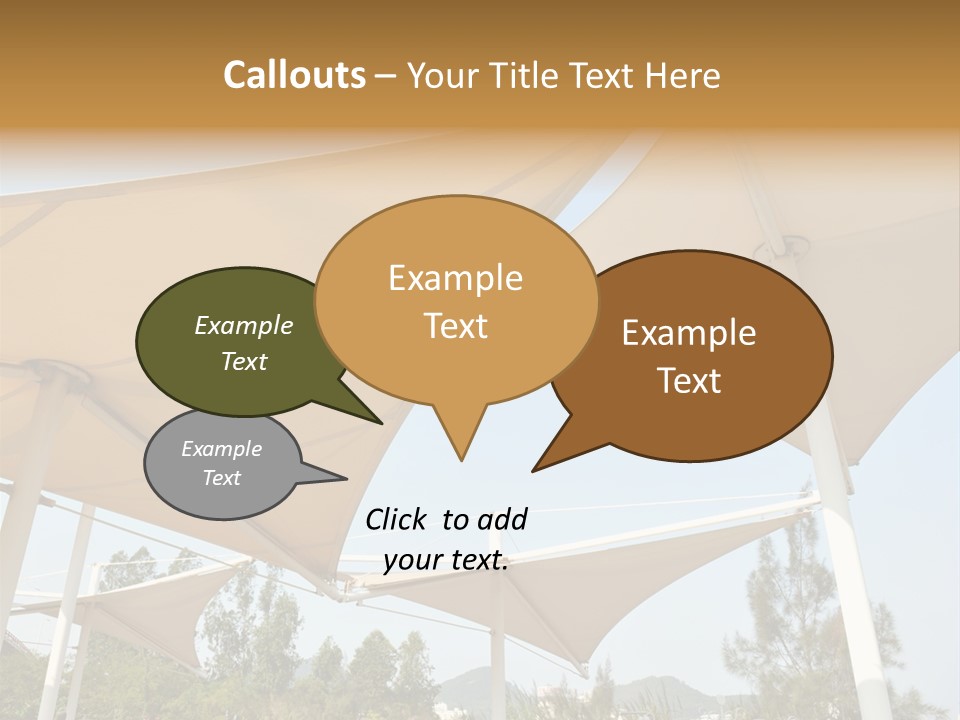 A Group Of Umbrellas With A Blue Sky In The Background PowerPoint Template