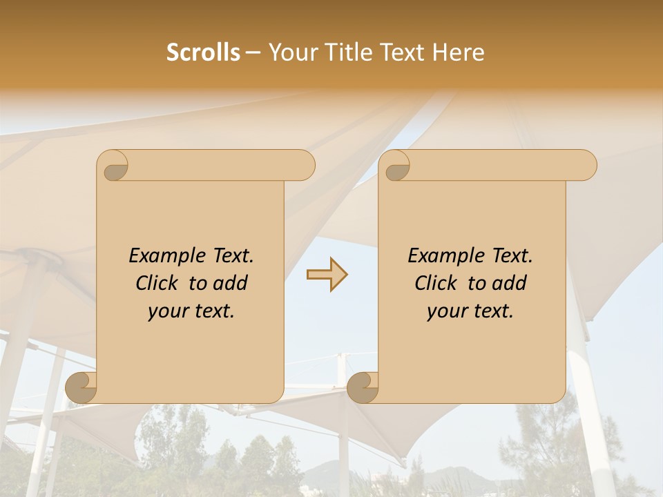 A Group Of Umbrellas With A Blue Sky In The Background PowerPoint Template