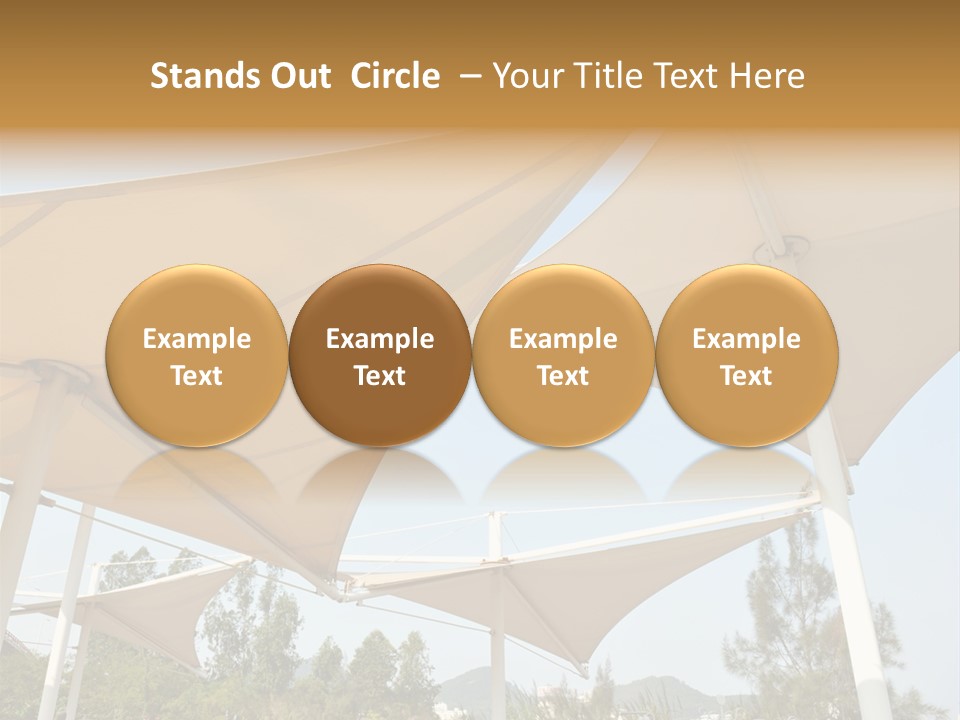 A Group Of Umbrellas With A Blue Sky In The Background PowerPoint Template