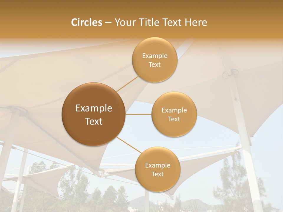 A Group Of Umbrellas With A Blue Sky In The Background PowerPoint Template