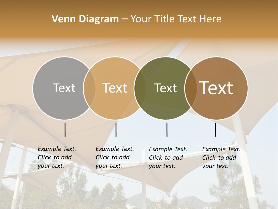 A Group Of Umbrellas With A Blue Sky In The Background PowerPoint Template