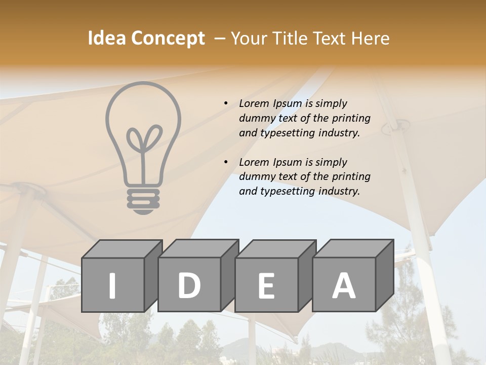 A Group Of Umbrellas With A Blue Sky In The Background PowerPoint Template