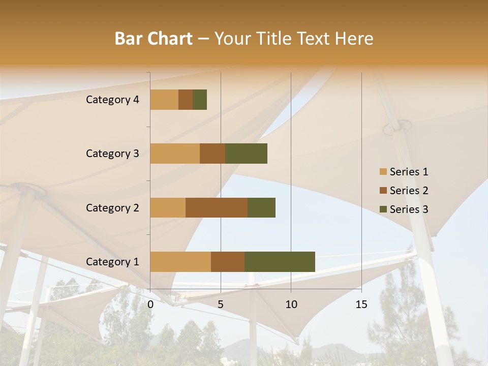 A Group Of Umbrellas With A Blue Sky In The Background PowerPoint Template