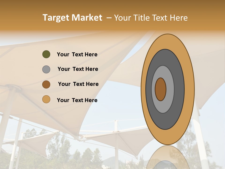 A Group Of Umbrellas With A Blue Sky In The Background PowerPoint Template