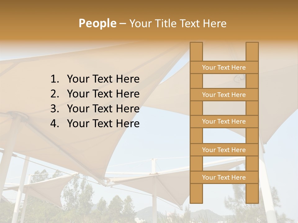 A Group Of Umbrellas With A Blue Sky In The Background PowerPoint Template