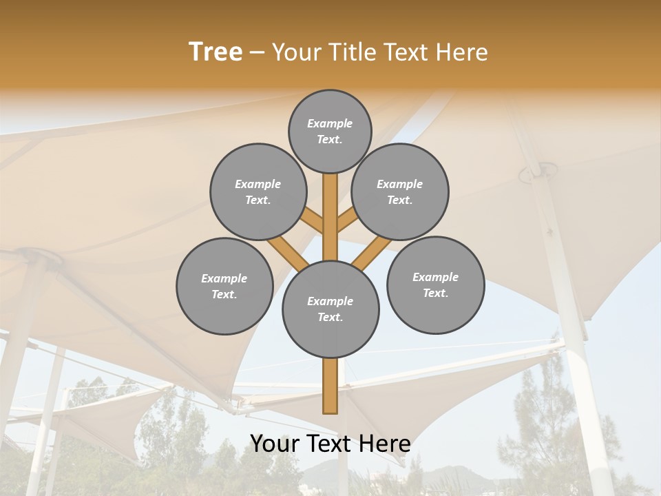 A Group Of Umbrellas With A Blue Sky In The Background PowerPoint Template