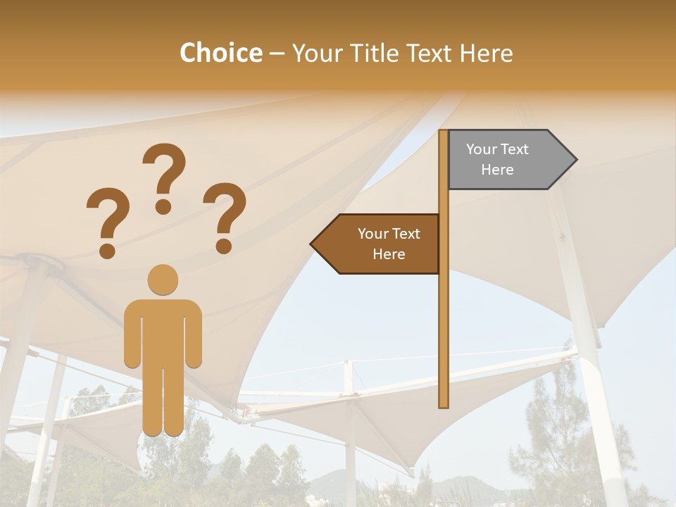 A Group Of Umbrellas With A Blue Sky In The Background PowerPoint Template