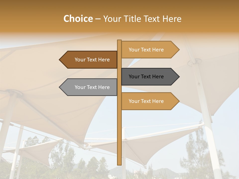 A Group Of Umbrellas With A Blue Sky In The Background PowerPoint Template