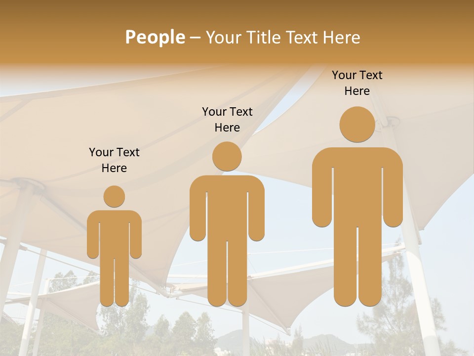 A Group Of Umbrellas With A Blue Sky In The Background PowerPoint Template