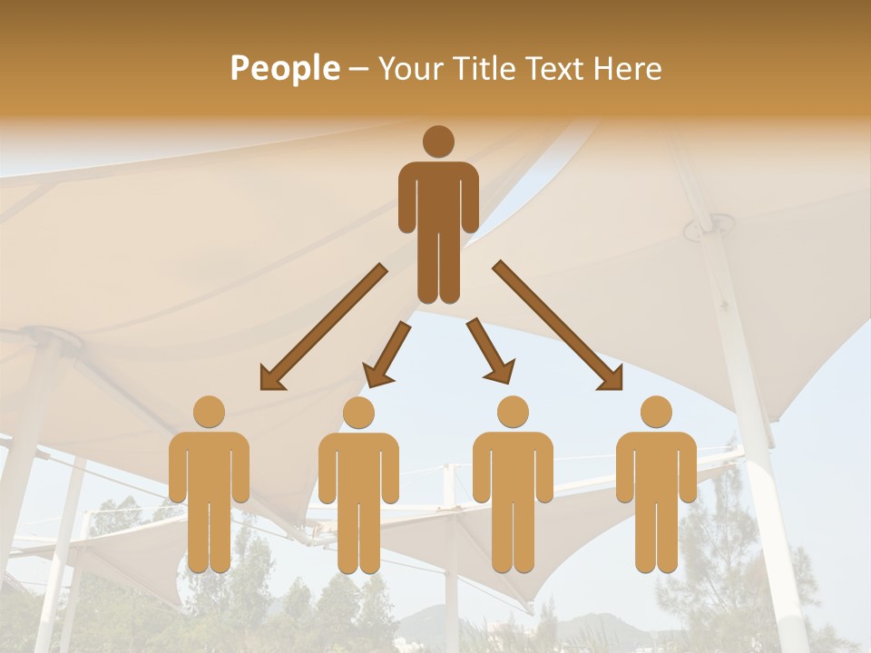 A Group Of Umbrellas With A Blue Sky In The Background PowerPoint Template