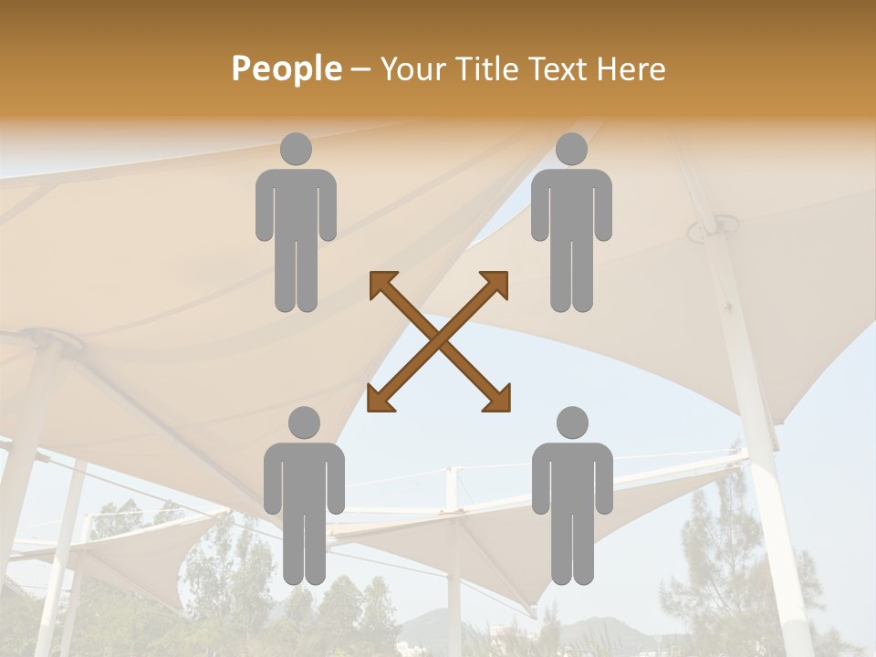 A Group Of Umbrellas With A Blue Sky In The Background PowerPoint Template