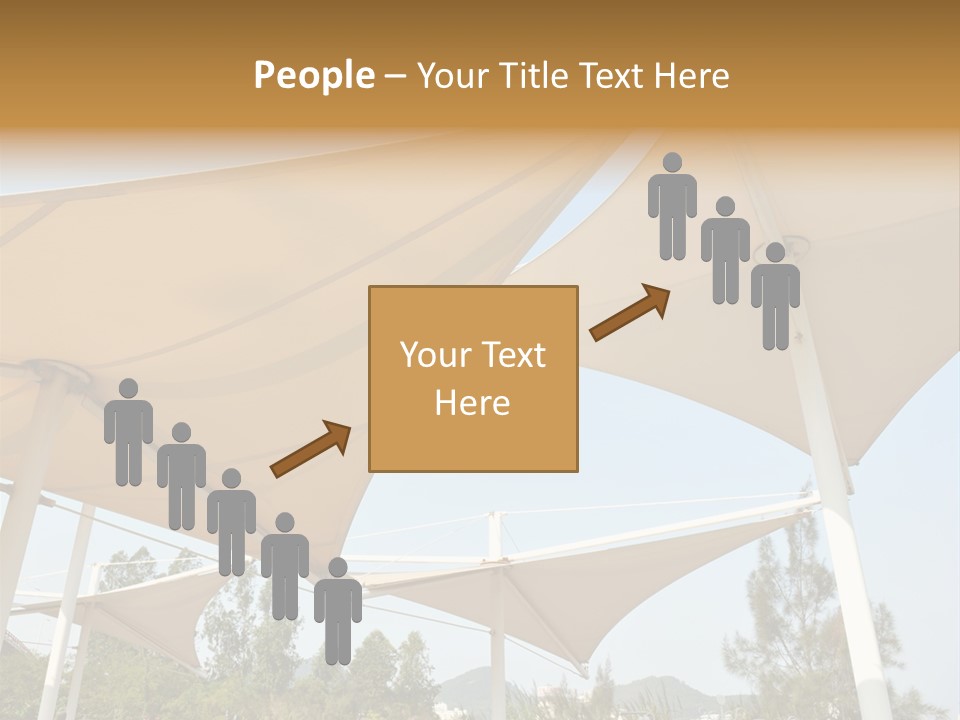 A Group Of Umbrellas With A Blue Sky In The Background PowerPoint Template