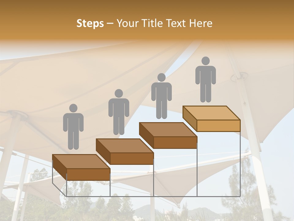 A Group Of Umbrellas With A Blue Sky In The Background PowerPoint Template