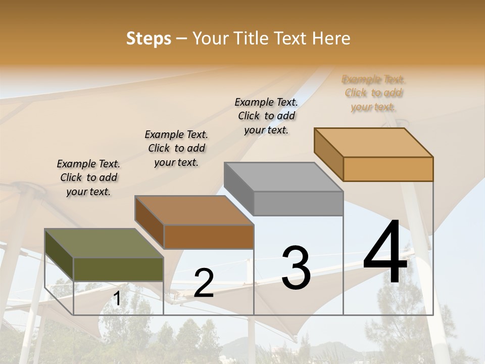 A Group Of Umbrellas With A Blue Sky In The Background PowerPoint Template