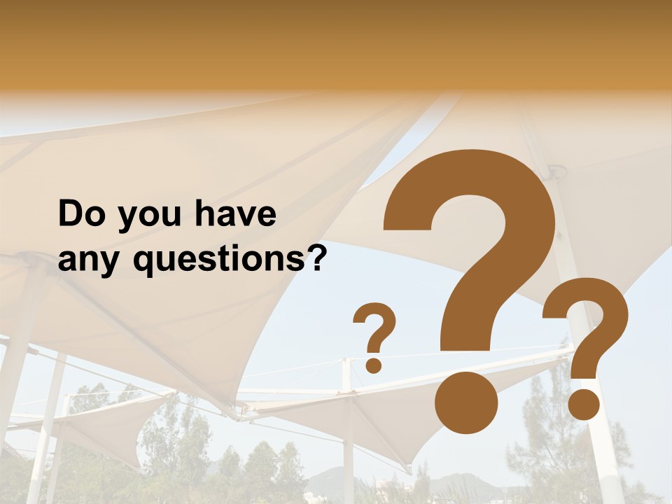 A Group Of Umbrellas With A Blue Sky In The Background PowerPoint Template