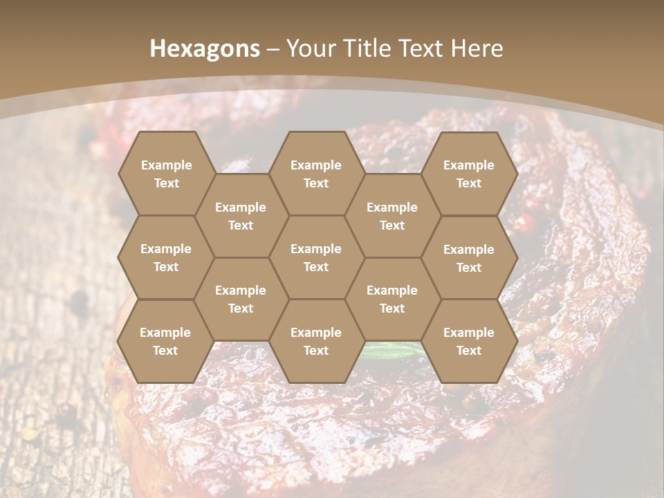 Two Steaks On A Cutting Board With Parsley PowerPoint Template