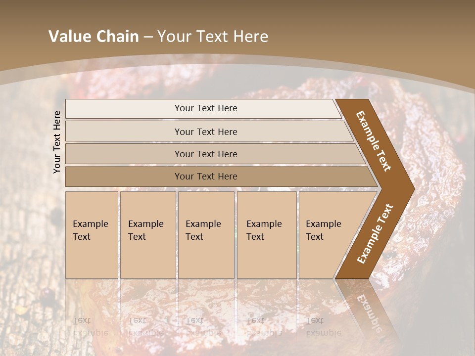 Two Steaks On A Cutting Board With Parsley PowerPoint Template