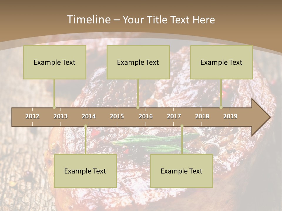 Two Steaks On A Cutting Board With Parsley PowerPoint Template