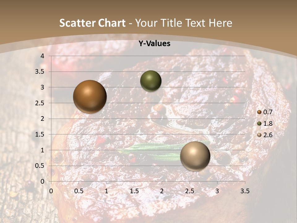 Two Steaks On A Cutting Board With Parsley PowerPoint Template