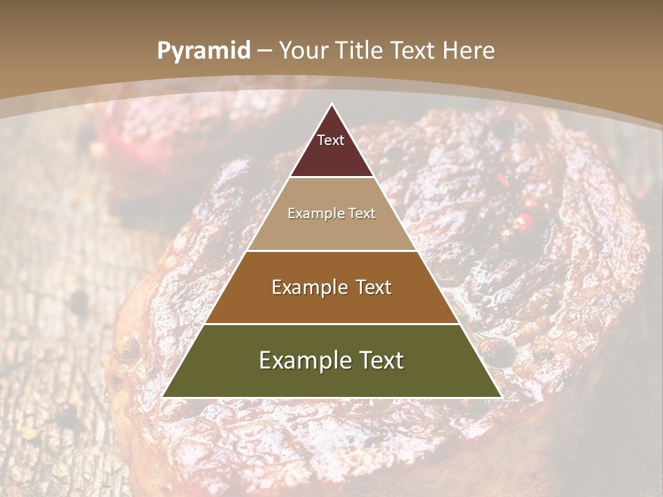 Two Steaks On A Cutting Board With Parsley PowerPoint Template