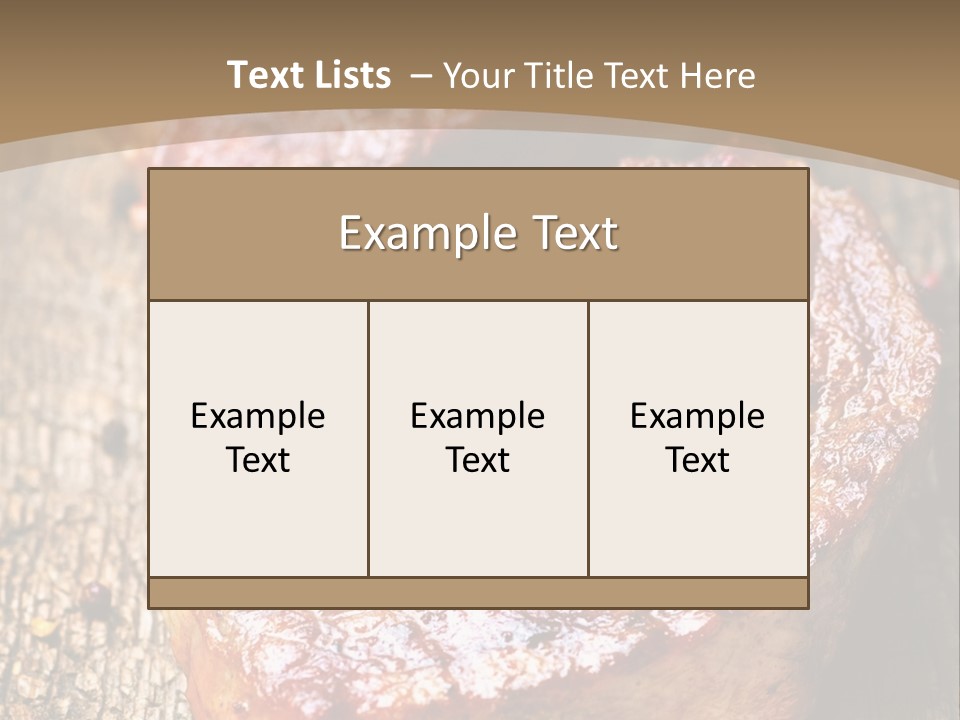 Two Steaks On A Cutting Board With Parsley PowerPoint Template
